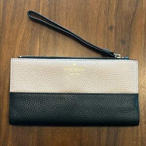 Kate Spade Two-Tone Black and Pink Wristlet